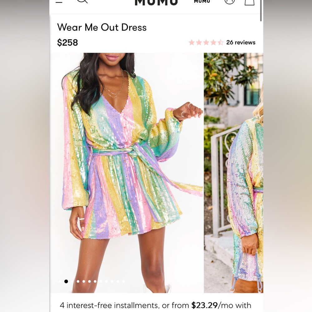 Show Me Your MuMu multicolored sequin dress